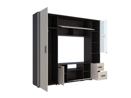 Гостиная Арктика-7 Венге/Дуб Молочный (Д-2200 х В-1950 х Г-393 мм)