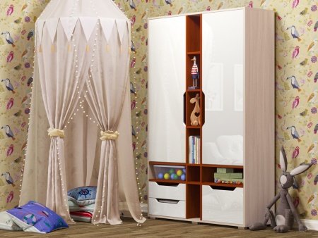 Шкаф Роберт МДФ (Ш-1250 х В-1970 х Г-450 мм/Разные Цвета