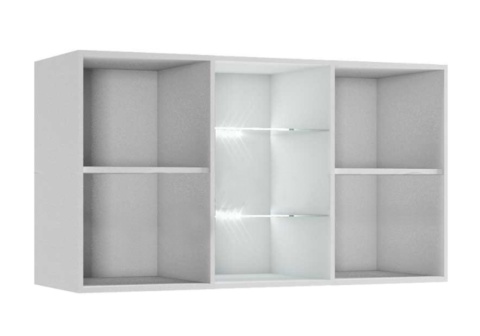 Тумба навесная Флорис белый глянец / белый