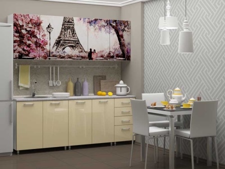 Кухонный Гарнитур Романтика МДФ/Фотопечать 1600 мм 