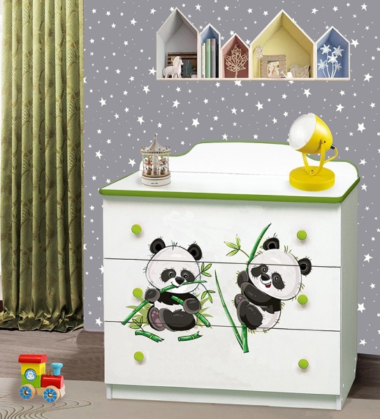 Комод "Панды" с 3-мя ящиками